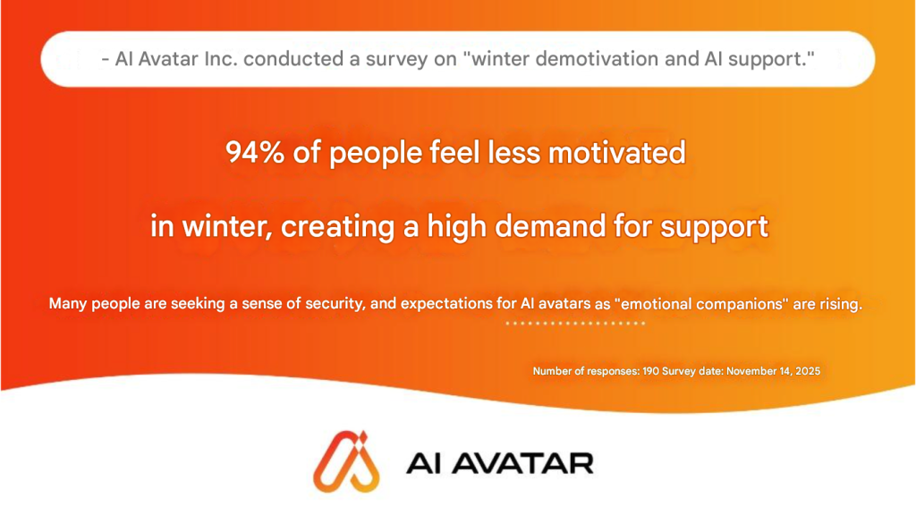 Conducts a Survey on “Winter Motivation Slumps and AI Support” — AI AVATAR Newsroom