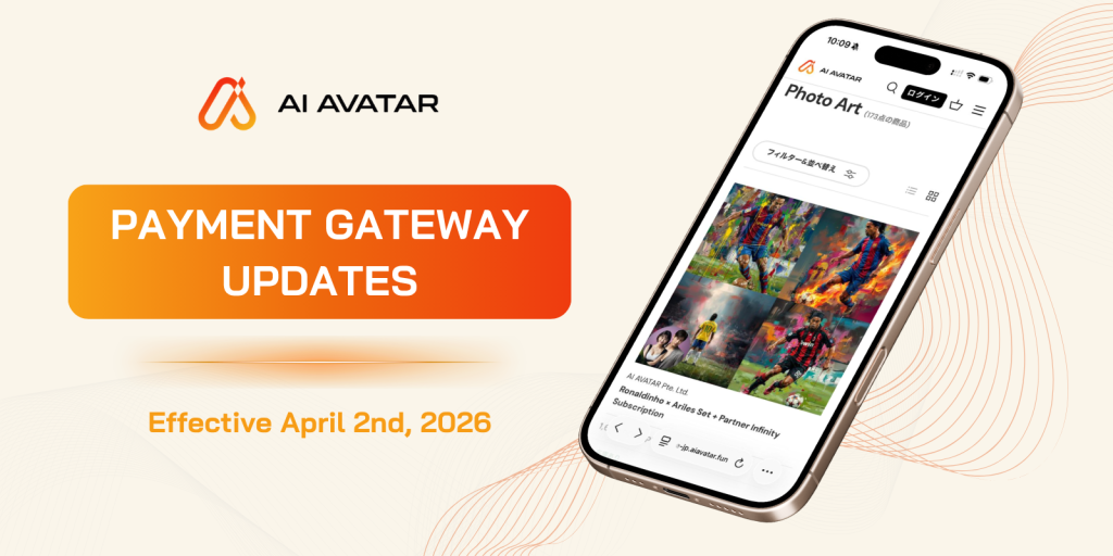 🚀A2V Update: Payment Method Changes for AI Avatar Store — AI AVATAR Newsroom